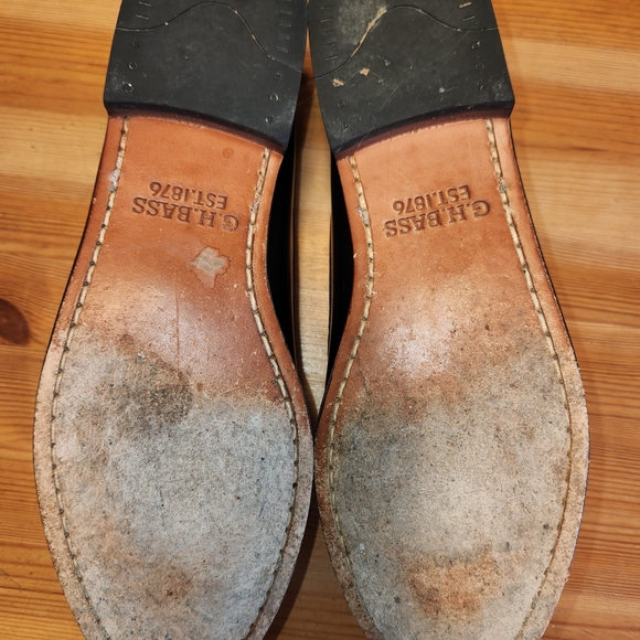 G.H. Bass & Co. Whitney Black Leather Loafers Women's Weejuns Free Shipping - Picture 5 of 7